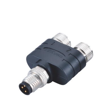 M8 Y-Splitter, Male-2*Female, Contacts: 3, Unshielded, IP67