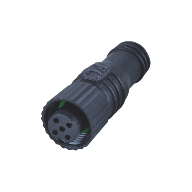 M12 Female A-coding Straight Plastic Terminator, Contacts: 3, Unshielded, IP67 / IP68
