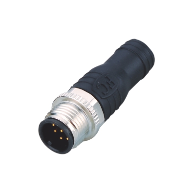 M12 Male B-coding Straight Terminator, Contacts: 5, Unshielded, IP67 / IP68