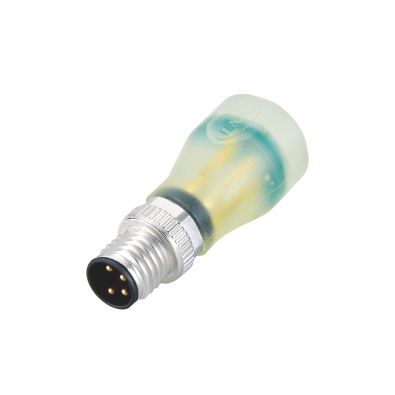 M8 A-coding Straight Terminator, With LED Indicator, Contacts: 4, Unshielded, IP67