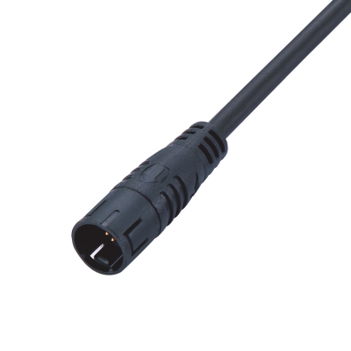 M10 Male A-coding Straight Connector, Snap-in Molded Cable, Contacts: 5, Unshielded, IP65