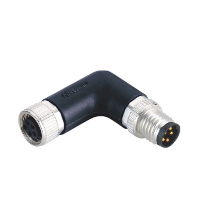 M8 L-Adapter, Male-Female, Contacts: 5, Unshielded, IP67