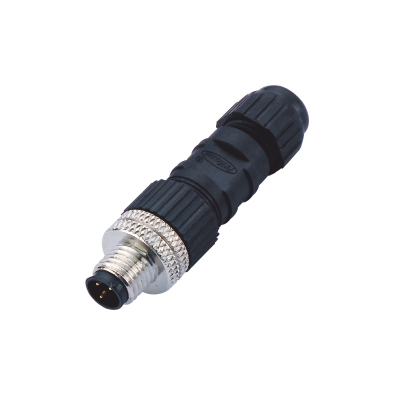 M8 Male B-coding Straight Connector, Solder Field Wirable Assembly,  Contacts: 5, Unshielded, IP65, UL Listed: CYJV(CYJV7).E321413
