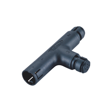 M10 T-Splitter, Female-Male-Female, Contacts: 5; Unshielded, IP65