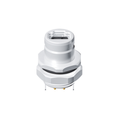 SPE 6J-P8 Female Straight Connector, PCB Panel Mount, Push-Pull, Rear fastened, Contacts: 2, Shielded, IP67