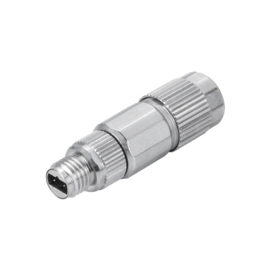 M8 2P Male Straight Connector, Cable Assembly, Front fastened, Contacts: 2, Shielded, IP67