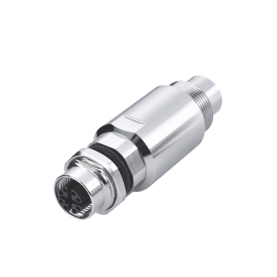 M12 X-coding Female-Female Panel Mount, Shielded, Contacts: 8, IP67 / IP68