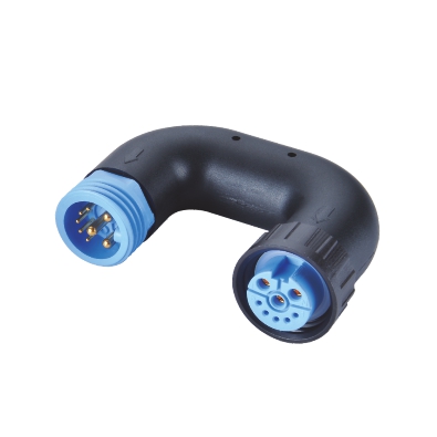 M20 Male-Female Plastic U-Adapter, Contacts: 3+5, Unshielded, IP67/IP68